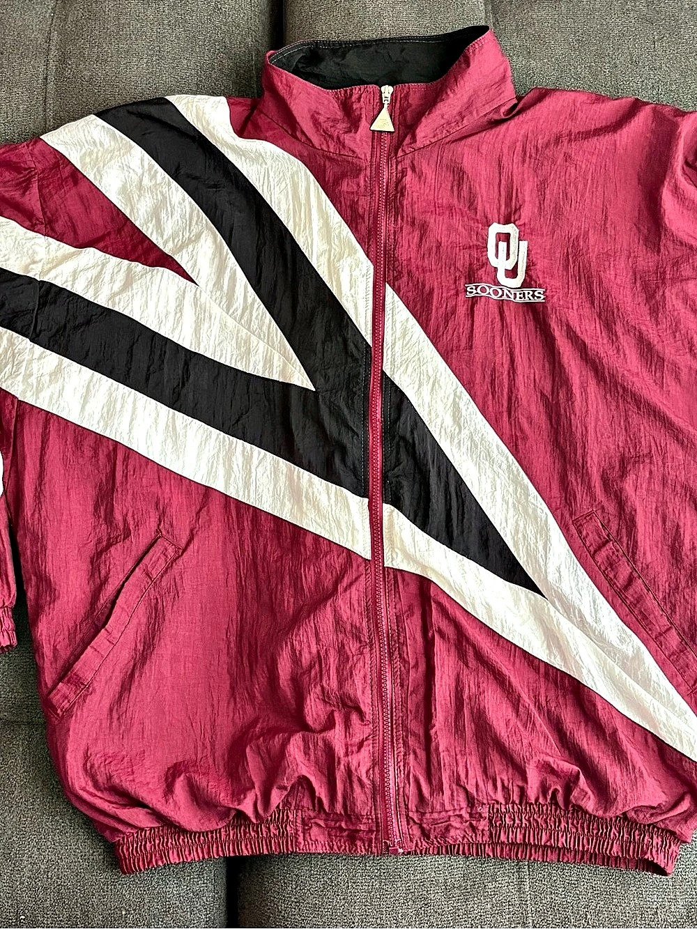 Vintage Starter Style 44444 Color Block Windbreaker Size Large